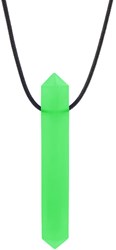 ARK Therapeutic bijtketting kauwsieraad groen kunststof voor kinderen Discrete, edelsteenvormige kauwketting voor kalmerende orale input bij kinderen, tieners en volwassenen.