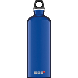 SIGG drinkfles Traveller aluminium donkerblauw 1L - lichtgewicht waterfles