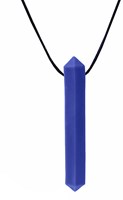 ARK Therapeutic collier à mâcher bijou à mâcher bleu foncé pour enfants Discrete, edelsteenvormige kauwketting voor kalmerende orale input bij kinderen, tieners en volwassenen.