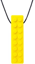 ARK Therapeutic kauwsieraad Brick Stick geel sensorisch speelgoed Getextureerde bakstenen kauwhanger voor sensory seekers, geeft rijke orale input voor kinderen en volwassenen.