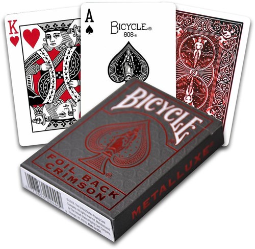 Bicycle cartes à jouer - Poker Metallux Red jeu de luxe - Édition collector