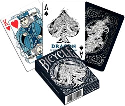 Bicycle Cartes à jouer - Dragon Blue Deck - Cartes de poker premium