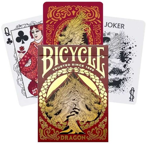 Bicycle Cartes à Jouer Premium Poker Dragon Red Deck - Collection