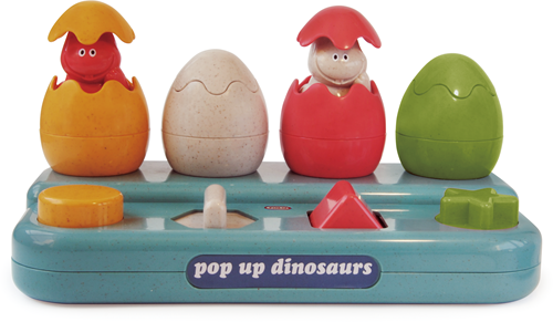 Tolo jouet Bio Pop Up Dinosaures éducatif durable 1-2 ans