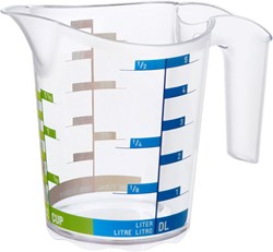Rotho verre doseur DOMINO 0,5 litre - verre doseur en plastique transparent