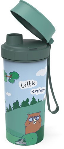 Rotho drinkfles kids schoolbeker 400ml explorer jongens multicolor