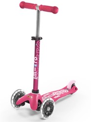 Mini Micro trottinette Deluxe rose LED