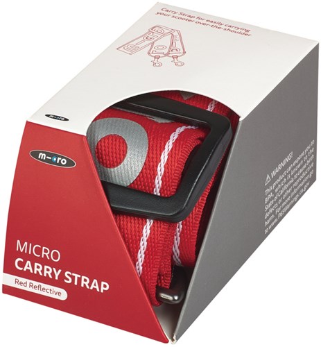 Micro reflecterende draagriem step rood - Reflecterende sangle voor Micro-2