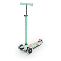 Micro step Maxi Deluxe LED Mint - Kinderstep met LED wielen en verstelbaar stuur