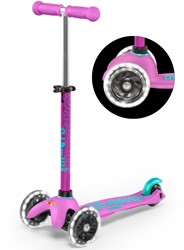 Micro kinderstep Mini Micro Deluxe LED lavendel - verstelbaar stuur