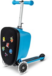 Micro kinderstep koffer LED Patch & Play blauw - scooter en bagage