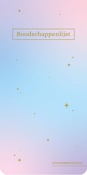 Deltas boodschappenlijst notitieboekje - Pastel Galaxy design handig