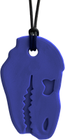 ARK Therapeutic kauwketting T-Rex sensorisch speelgoed donkerblauw Stevige, brede kauwketting in T-Rex-vorm, geliefd bij dinofans, voor kinderen en volwassenen.