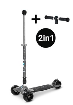 Micro Kickboard step Monster 2in1 Volcano Grey - verstelbaar en opvouwbaar
