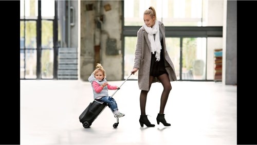 Micro valise ride-on bagage enfant Eazy Black trolley-2