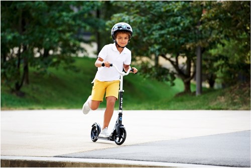 Micro casque vélo ABS Deluxe Sticker L avec LED et fermeture magnétique-2