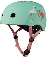 Micro casque vélo Flamingo menthe avec lumière LED pour enfants taille M