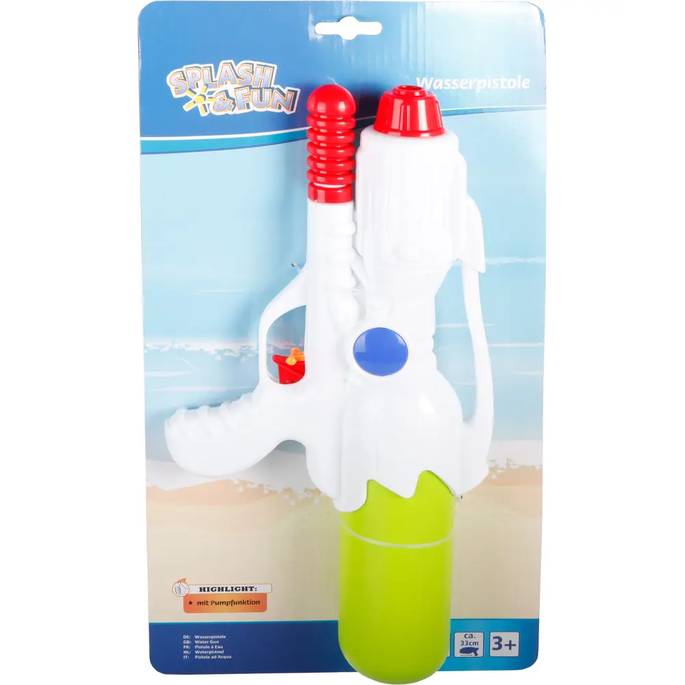 Vedes pistolet à eau avec pompe, 33cm, jouet plaisir d'été