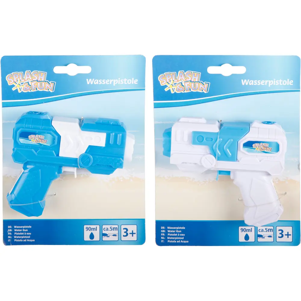 Vedes pistolet à eau bleu blanc jouet 11 cm - Plaisir splash