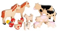 Goki houten boerderijdieren set - 12 stuks speelgoed dieren-2