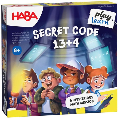 Haba jeu de société Secret code 13+4 - jeu éducatif de calcul pour enfants