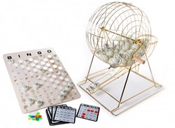 HOT Games Bingomolen XLgroot koper 50 cm.75 ballen
