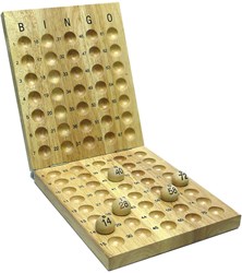 HOT Games plateau de contrôle bingo bois 75 boules pliable luxe