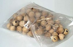 HOT Sports + Toys houten bingoballen 75 stuks genummerd 25mm spel