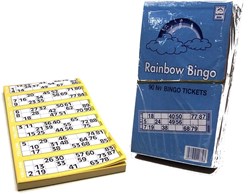 Bingokaarten speelset 100 vellen 600 kaartjes karton multi kleur