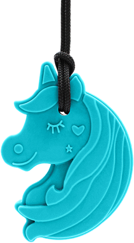 ARK Therapeutic sensorische kauwketting Chewnicorn voor kinderen en volwassenen Kauwketting in eenhoornvorm met hart en ster, voor lichte tot matige kauwers.