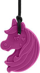 ARK Therapeutic kauwketting sensorisch speelgoed eenhoorn magenta standaard Kauwketting in eenhoornvorm met hart en ster, voor lichte tot matige kauwers.