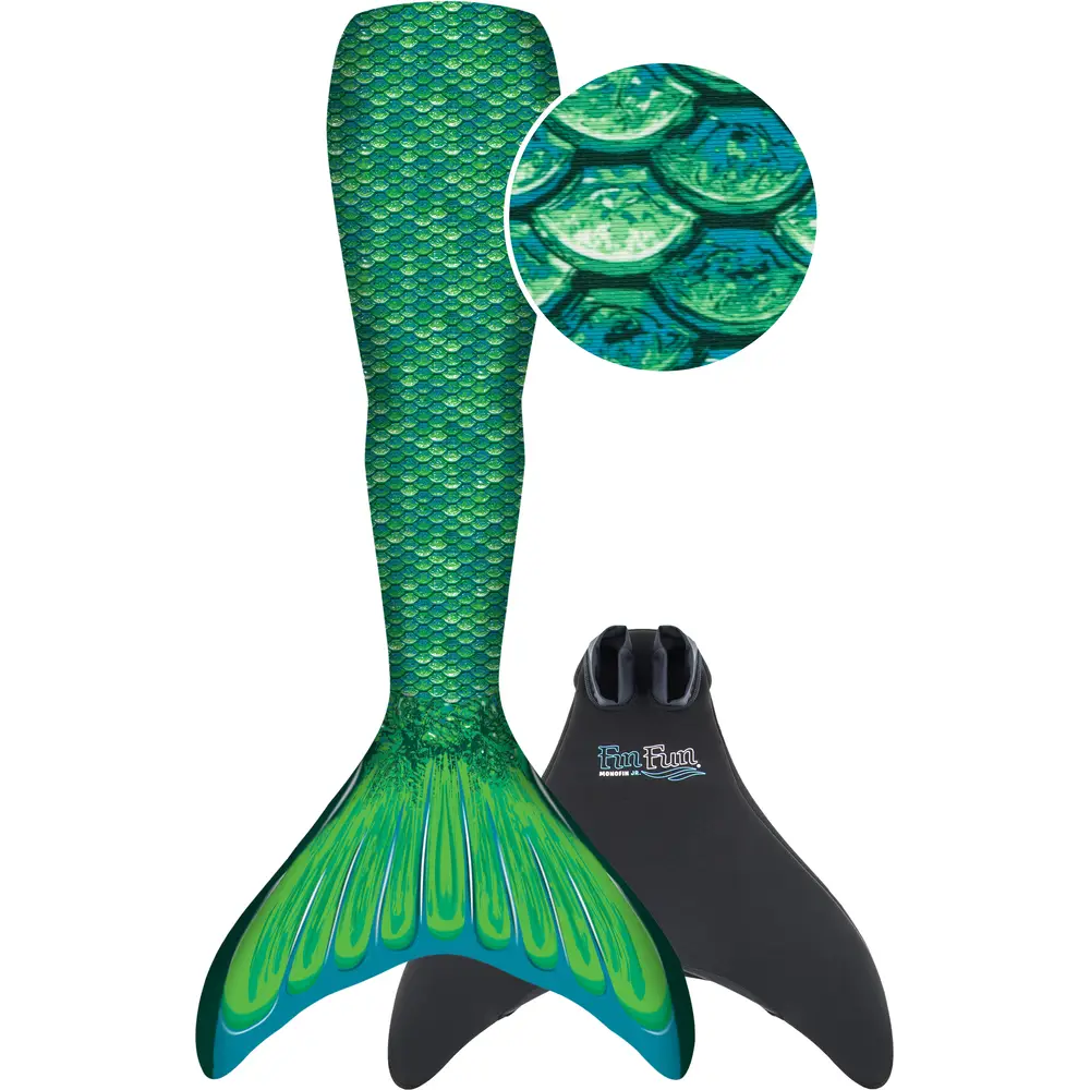 Fin Fun zeemeerminstaart groen L-XL zwemaccessoire voor kinderen