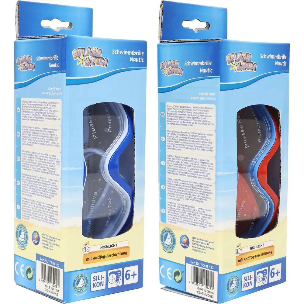 Vedes lunettes de plongée junior silicone multicolore pour enfants 6 ans+