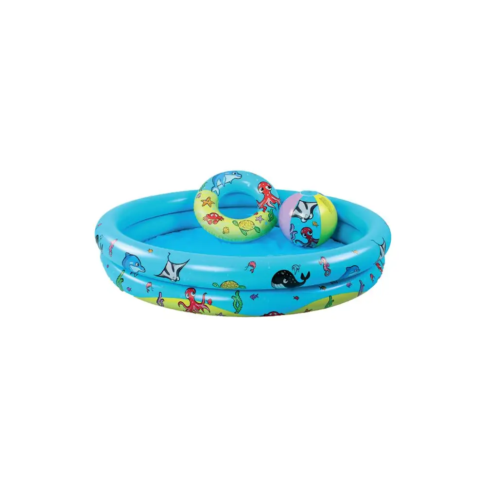 Swim Essentials zwembad speelset - baby zwembad + strandbal + zwemband 120 cm