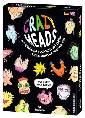 Jeu de cartes Moses Crazy Heads - Jeu de recherche pour enfants et famille