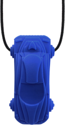 ARK Therapeutic kauwketting raceauto sensorisch speelgoed donkerblauw Kauwketting in raceautovorm met aerodynamische textuur voor stevige kauwers.