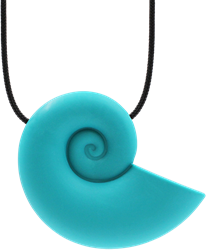 ARK Therapeutic collier à mâcher coquillage pour enfants - jouet sensoriel Schelpvormige kauwketting die dikker wordt naar buiten toe, voor uiteenlopende kauwbehoeften.