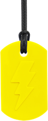 ARK Therapeutic kauwketting speelgoed Bolt Bite Lightning geel Kauwketting met bliksemschichtmotief, geschikt om met de voortanden op te kauwen.