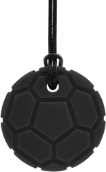 ARK Therapeutic kauwsieraad voetbal zwart XT - sensorisch speelgoed Brede, ronde kauwketting in voetbalvorm voor stevige kauwers.