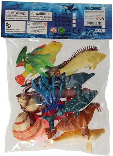 Animaux marins figurines de jeu - 11 pièces jouets animaux océan-3