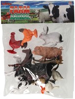 Coffret animaux de la ferme jouet éducatif plastique 10 pièces multicolore-2