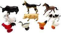 Coffret animaux de la ferme jouet éducatif plastique 10 pièces multicolore