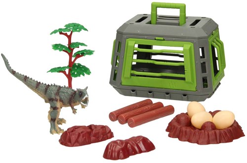 Coffret de jeu dinosaure avec cage - set de jouets pour enfants - jouet dinosaure-2
