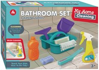 Lobbes set de nettoyage salle de bain jouet 9 pièces plastique enfants