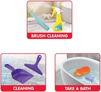Lobbes set de nettoyage salle de bain jouet 9 pièces plastique enfants-3