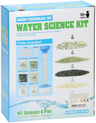 Water Science Kit experimentenset speelgoed waterfilter blauw