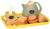 Plateau aliments factices thé et petits pains set de jeu pour enfants-2