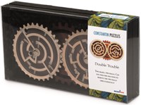 Recent Toys denkspel Double Trouble - houten labyrinth puzzel bruin goud-2