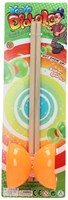 Lobbes diabolo jouet orange plastique avec baguettes en bois-2