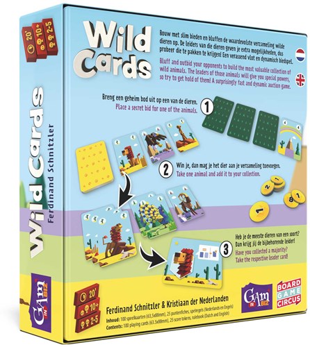 Gam'inBIZ kaartspel Wild Cards - Dieren verzamelen en bieden-3